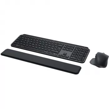 Logitech MX Keys S Combo klaviatūra ir pelė, belaidė RF + Bluetooth, QWERTZ šveicariškas išdėstymas, grafitas