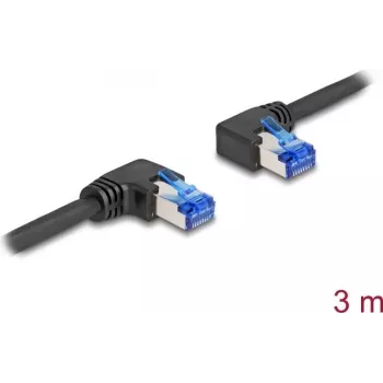 DeLOCK RJ45 Cat.6A S/FTP 3m juodas tinklo kabelis