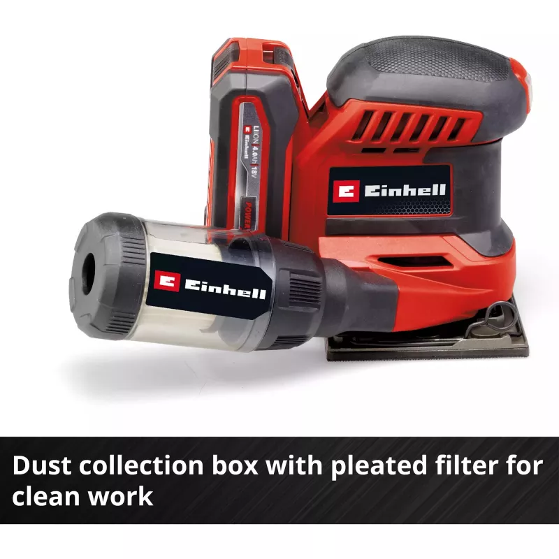 Einhell Power X-Change akumuliatorinis orbitinis šlifuoklis TE-OS 18/113 Li-Solo, 18V
