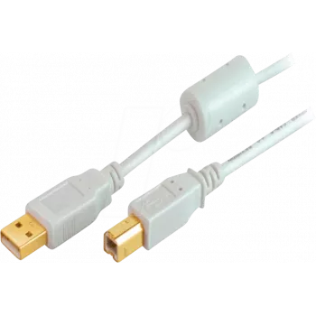 USB kabelis USB 2.0 ShiverPeaks BS77022 1,8 m pilkas