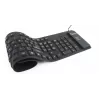 Silicone klaviatūra Gembird KB-109F-B juoda USB+PS/2