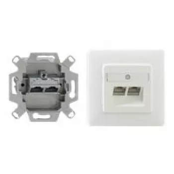 RJ-45 lizdas Rutenbeck 136112070 Baltas