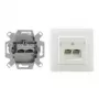 RJ-45 lizdas Rutenbeck 136112070 Baltas