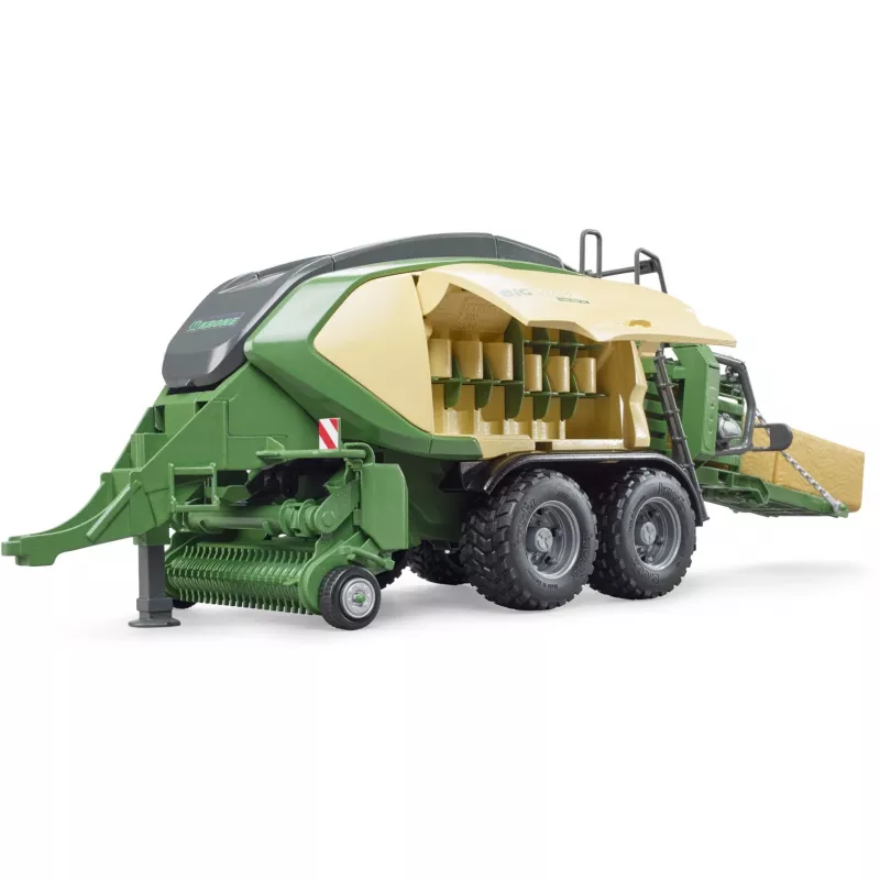 Bruder 02033 Krone Big Pack 1290HDP VC ryšulinė presa, transporto priemonės modelis 1:16, su 2 stačiakampiais ryšuliais, žalia
