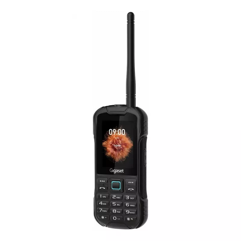 GIGASET GLX 8 ACTIVE juodas 6,1 cm 2,4 colio ekranas Push-to-talk funkcija 2500 mAh baterija IP68 2 MP kamera Dual-SIM Bluetooth