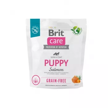 Sausas šunų ėdalas Brit Puppy Salmon 1 kg – be grūdų, lašiša, šuniukams