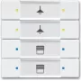 BUSCH JAEGER Touch Sensor 4/8-jų krypčių daugiafunkcis 6127/02-84