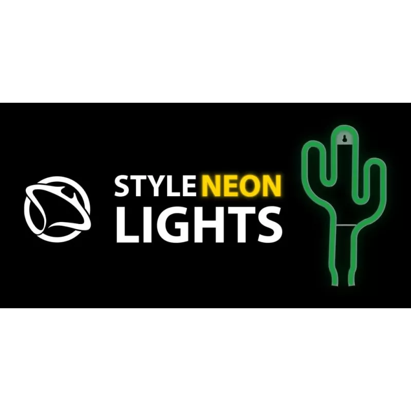 Neoninė lemputė MANTA SNL74GN kaktusų žalia – dekoratyvinis neoninis ženklas