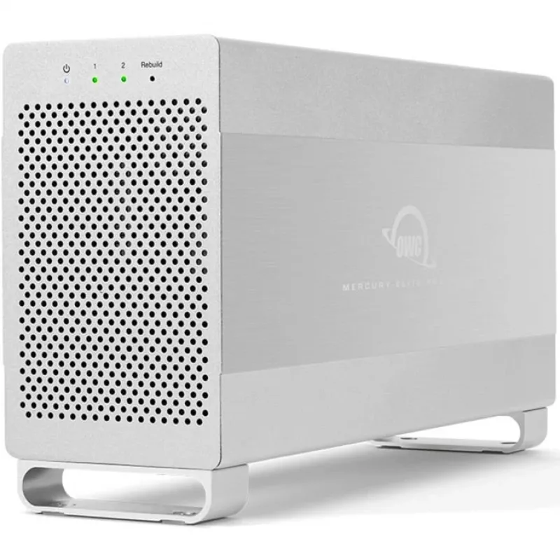 Išorinis HDD korpusas OWC Mercury Elite Pro Dual White 2× 3,5 col. SATA diskams, RAID 0/1/SPAN, USB Type‑B