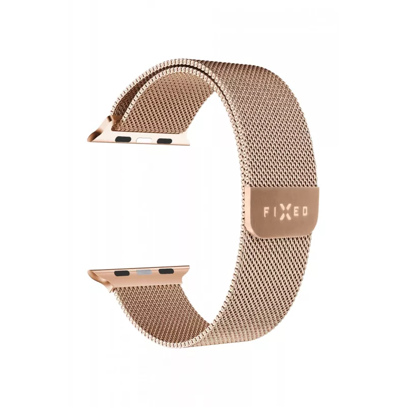 Apyrankė FIXED FIXMEST-436-RG tinklelinė rožinio aukso spalvos, skirta Apple Watch 38/40/41 mm