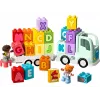 Konstruktorius LEGO DUPLO 10421 ABC sunkvežimis, 36 dalių, 2 minifigūrėlės, nuo 2 m., matmenys 110×140×70 mm