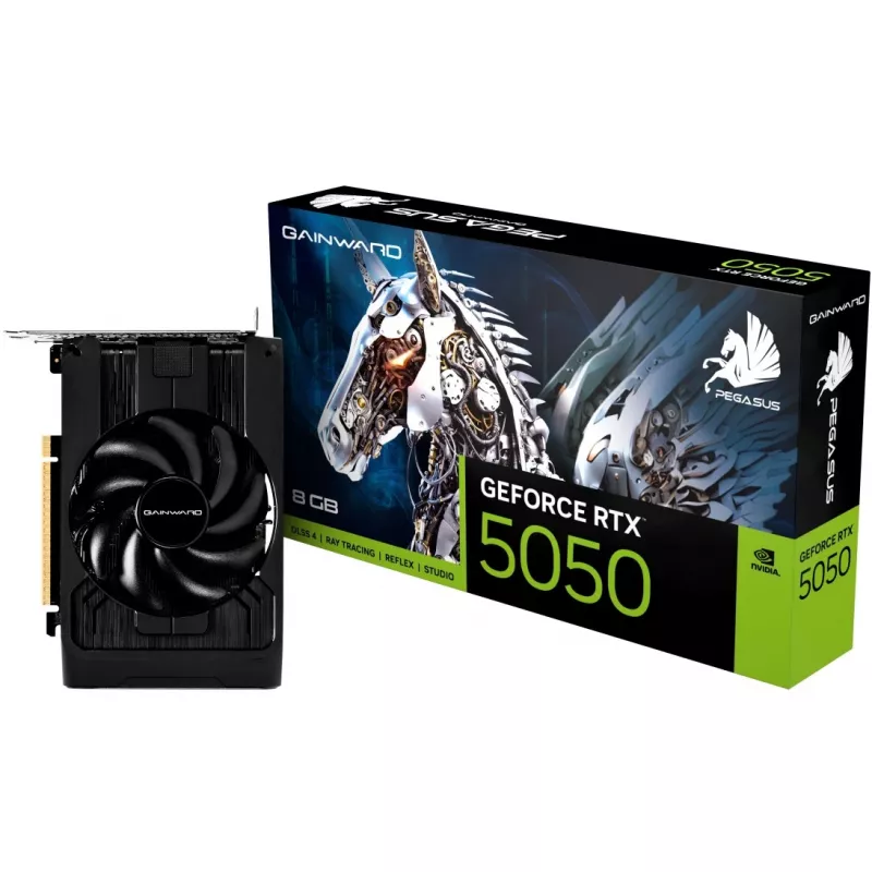 Vaizdo plokštė GAINWARD GeForce RTX 5050 Pegasus, 8 GB GDDR6, 128 bitų, PCIe 5.0, 2317 MHz