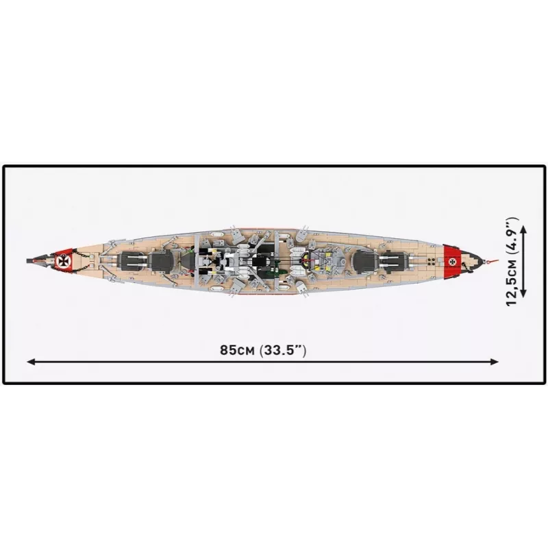 Statybinis rinkinys Cobi Mūšio laivas Bismarck modelis su 3204 detalėmis - Cobi CO BI-4860