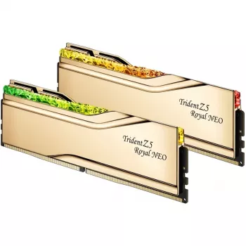 DIMM 32 GB DDR5-8000 (2x 16 GB) Dual-Kit, Arbeitsspeicher gold, F5-8000J3848H16GX2-TR5NG, Trident Z5 Royal Neo, AMD EXPO