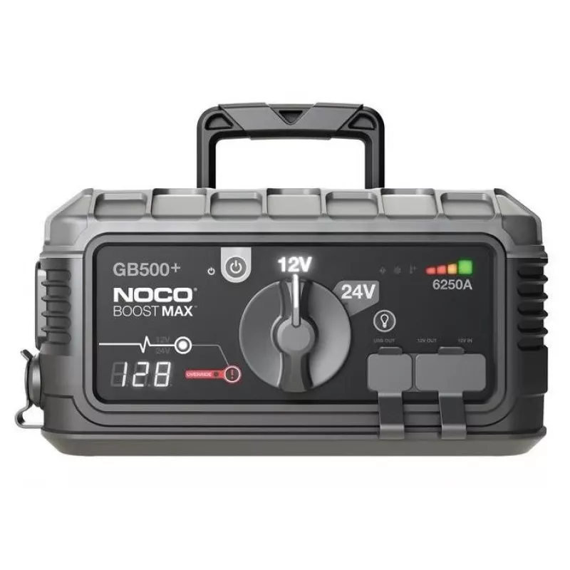 Užvedimo starteris NOCO GB500 6250A 12V/24V, nešiojamas akumuliatoriaus boosteris automobiliams ir komercinėms transporto priemonėms
