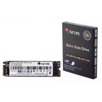 SSD M.2 AFOX ME300-512GN 512 GB PCIe NVMe TLC, skaitymas 2000 MB/s, rašymas 1600 MB/s