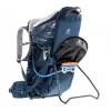 Nešiojama kuprinė vaikui DEUTER Kid Comfort Active mėlyna, poliamidas, iki 22 kg, saulės stogelis, pėdų atrama, VariQuick, Lite Air