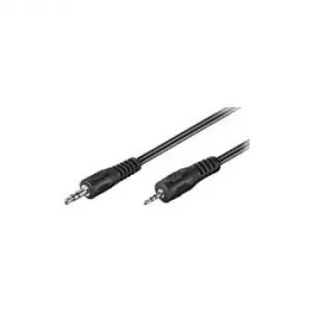 Wentronic Goobay Jack-Jack jungiamasis laidas, juodas, 2 m – 3,5 mm lizdas (3 kontaktai, stereo) > 2,5 mm lizdas (3 kontaktai, stereo) (50459)