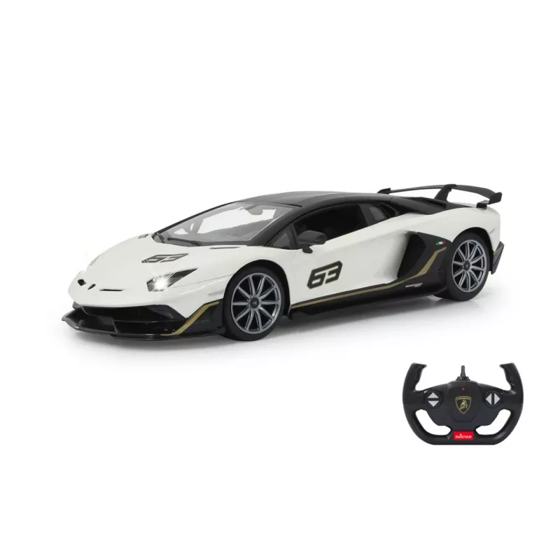 Radijo bangomis valdomas sportinis automobilis Jamara Lamborghini Aventador SVJ Performance 1:14 Baltas 2,4 GHz A