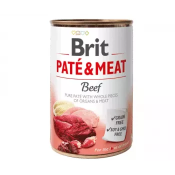 Šlapias šunų ėdalas Brit Paté & Meat with Beef 400 g