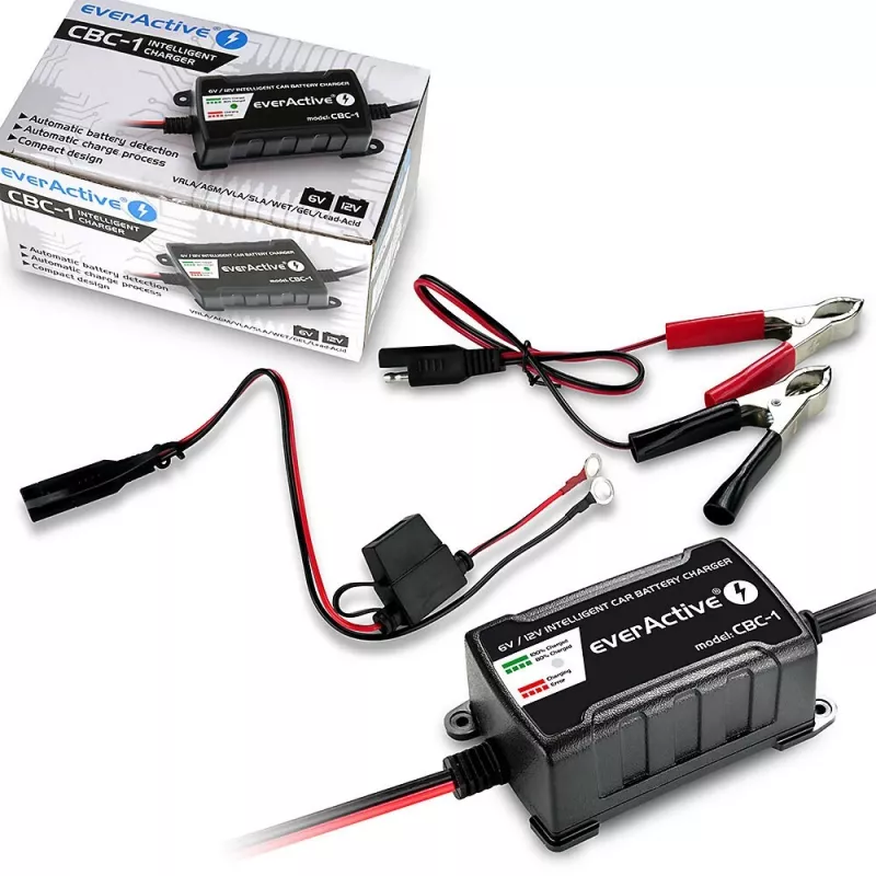 Automobilio akumuliatoriaus įkroviklis everActive CBC1 6V/12V
