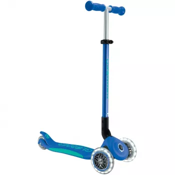 Paspirtukas Primo Foldable Plus Lights, tamsiai mėlynas/turquoise