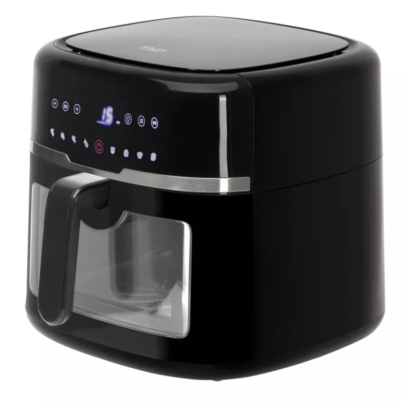 Kepimo indas Adler AD 6318 8 L, 2200 W, LED ekranas, 9 programų, juodas