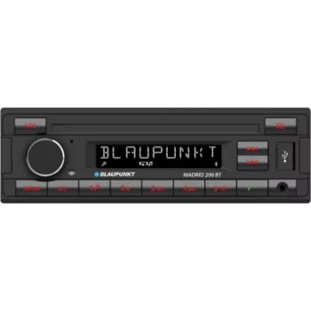 Automagnetola BLAUPUNKT Madrid 200 BT – vieno DIN, Bluetooth, mažas montavimo gylis