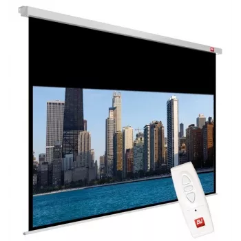 AVTEK Electric Projection Screen Video Electric 270, 4:3, matomas plotas 195×260 cm, montavimas prie lubų/sienos, 20 cm juodas nuleidimas, 5 cm rėmeliai