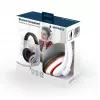 Ausinės Gembird MHS-03-WTRDBK stereo, ant ausų, 3,5 mm, balta/juoda su raudonu žiedu
