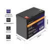 LiFePO4 akumuliatorius QOLTEC 12.8V 50Ah (model 53704) atsarginiam maitinimui ir energijos kaupimui