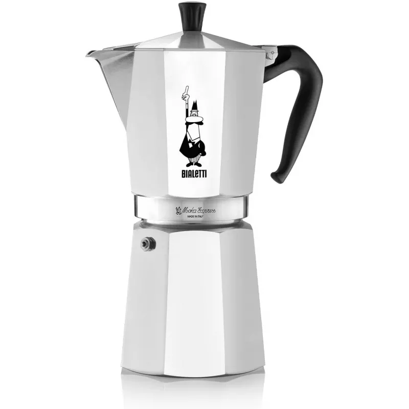 Bialetti Moka Express kavinukas 0,55 L juodas, sidabrinis