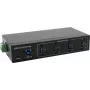 USB 3.2 šakotuvas Exsys EX-11224HMVS — 4 prievadų Gen1 su USB laidu ir DIN bėgelio komplektu