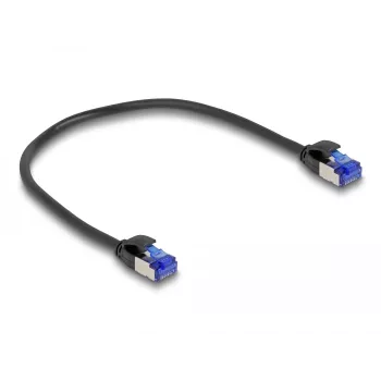 DeLOCK RJ45 Cat.6A S/FTP Slim tinklo kabelis 0,25 m juodas