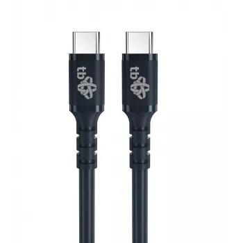 USB C – USB C 60W gelinis laidas 1m juodas