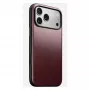 Odininis dėklas Nomad Modern, skirtas iPhone 17 Pro Max (6,9 colio) – Burgundijos, oda+TPU+PC