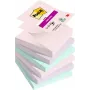 3M R330-6SS-SOUL Lipnūs bloknotai kvadratiniai Žalia - Rožinė - Violetinė 90 lapų