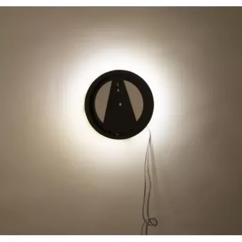 NeXtime Light It Up sieninis laikrodis 3094, Ø18.5 cm, LED apšvietimas, juodas