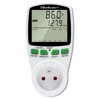 Energijos matuoklis QOLTEC PM0627 3680W su istorija