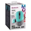 Defender Feam MM-296 52294 belaidė optinė pelė, tylus spragtelėjimas, 1600 DPI, USB, mėtinės spalvos