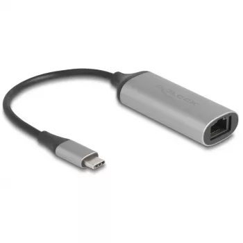 DeLOCK 81570 Laidinio adapterio kabelis USB Type-C – RJ-45 0,15 m Antracitas