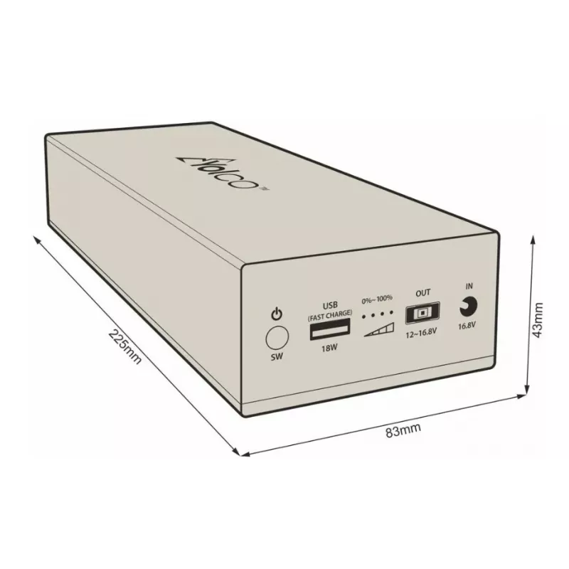 Nešiojamas išorinis akumuliatorius Yolco CSX5 – 13 000 mAh