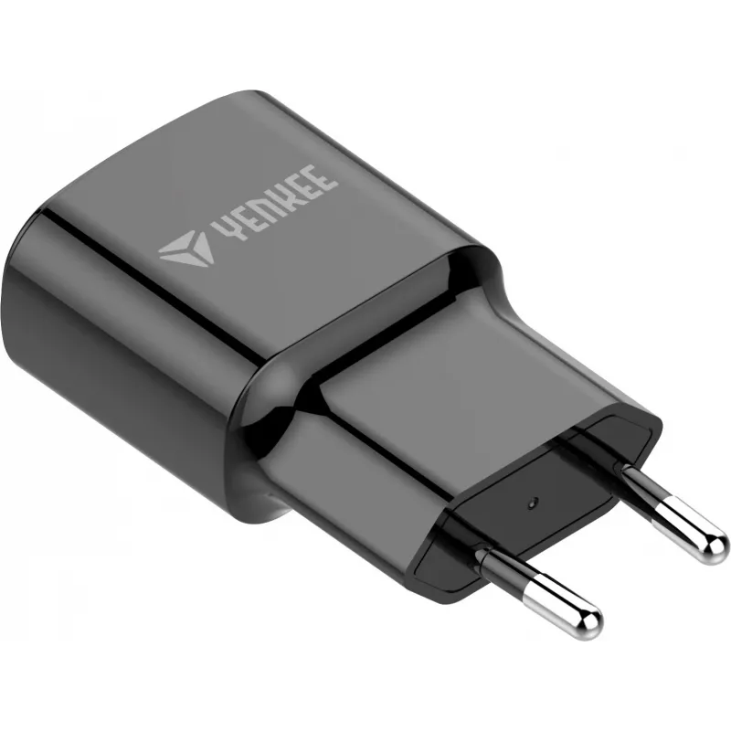 Sieninis USB-A įkroviklis YENKEE YAC 2013BK — 12W, 2.4A