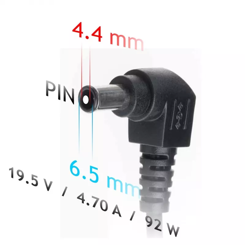 Akyga AK-ND-20 maitinimo adapteris Sony nešiojamiesiems kompiuteriams, 92 W, 19,5 V, 4,7 A, 6,5 x 4,4 mm su kaiščiu