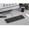 Laidinė klaviatūra A4Tech FX60H USB QWERTY – pilno dydžio 100%, balta foninė šviesa, pilka, USB šakotuvas