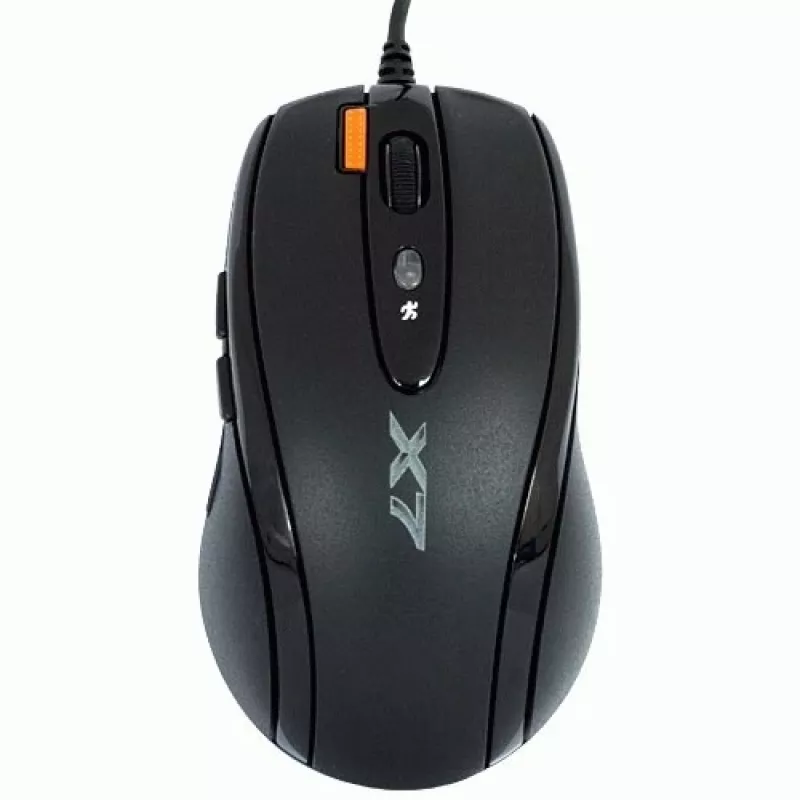 A4 Tech X-710 žaidimų pelė su slinkimo ratuku, laidas, USB, 2000 DPI, juoda