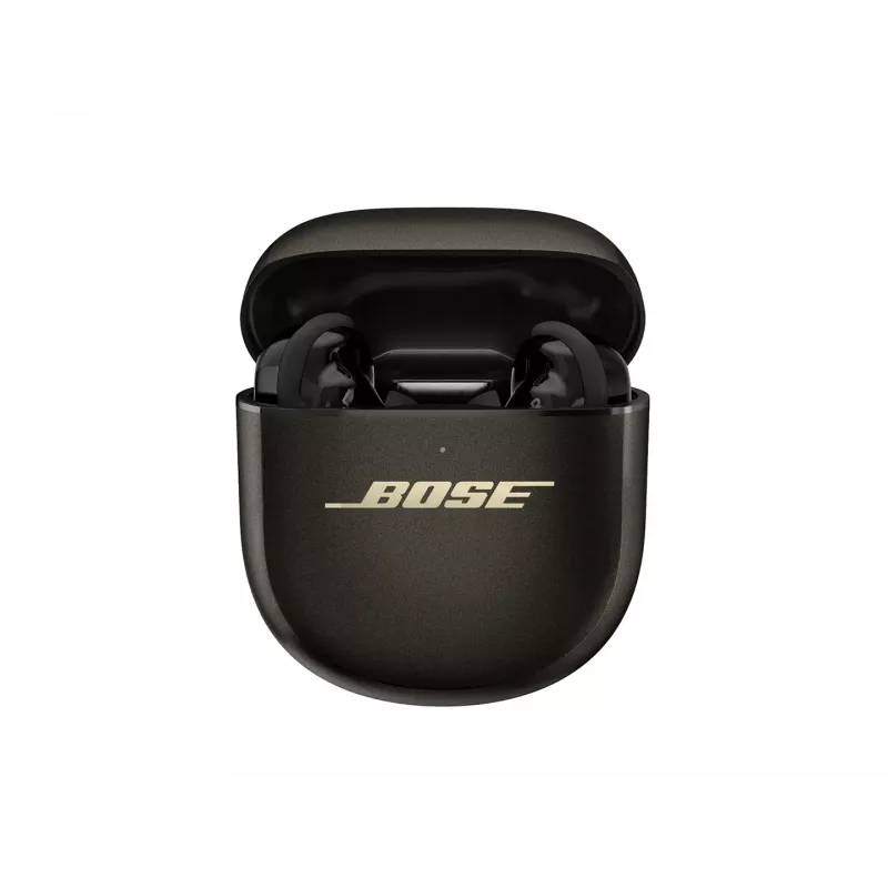 Belaidės ausinės Bose QuietComfort Ultra, juodos/auksinės, Bluetooth, įterpiamos, skirtos muzikai ir skambučiams