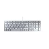 CHERRY KC 6000 SLIM klaviatūra universali USB QWERTY Nordic sidabrinė, balta
