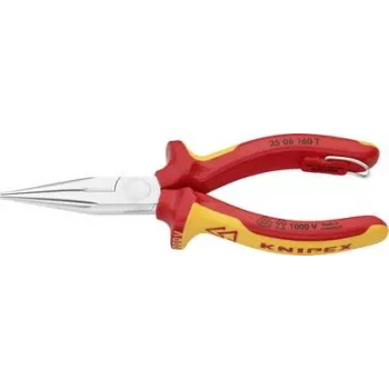 Replės smailianosės KNIPEX 25 06 160 T, 160 mm, 2,5 mm, chromo vanadžio plienas, oranžinė/raudona