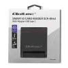 Kortelių skaitytuvas QOLTEC Smart chip ID card scanner USB, juodas, 84,5×65×16 mm, 63 g